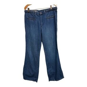 GAP Dark Blue Flared Jeans with Braided Waistband